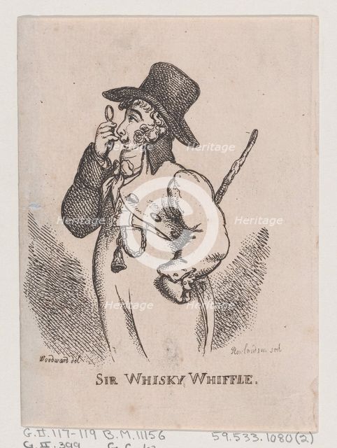 Sir Whisky Whiffle, April 1808., April 1808. Creator: Thomas Rowlandson.