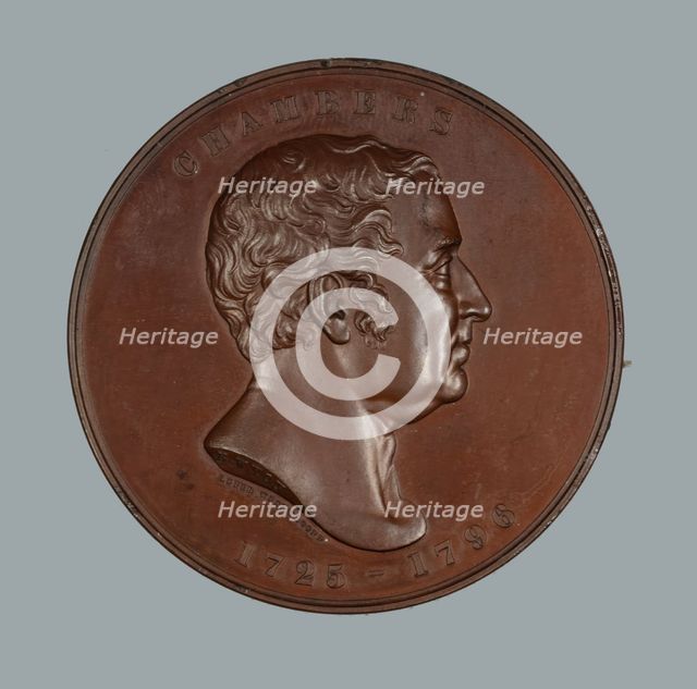 Sir William Chambers R.A., Art Union of London medal, 1857. Creator: Benjamin Wyon.