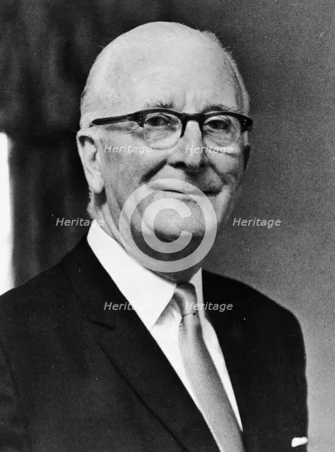 Sir William Lyons on his 70th birthday, 1971. Artist: Unknown
