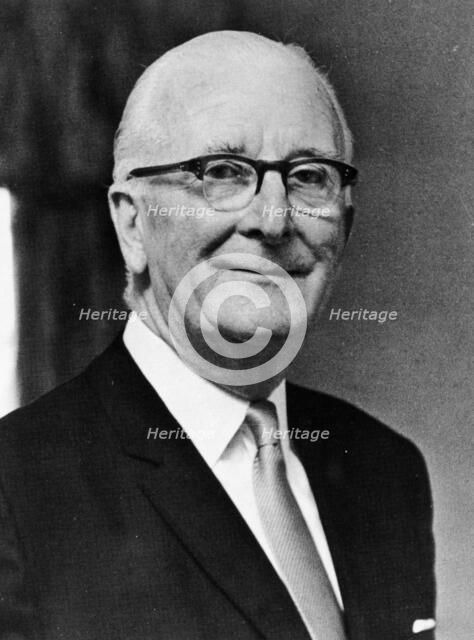 Sir William Lyons on his 70th birthday, 1971. Artist: Unknown