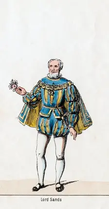 Sir William Sands, costume design for Shakespeare's play, Henry VIII, 19th century