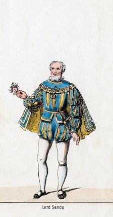 Sir William Sands, costume design for Shakespeare's play, Henry VIII, 19th century
