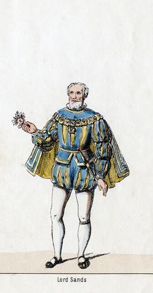 Sir William Sands, costume design for Shakespeare's play, Henry VIII, 19th century