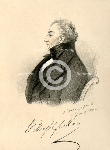 'Sir Willoughby Cotton', 1842. Creator: Richard James Lane.