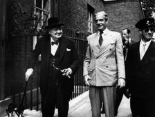 Sir Winston Churchill (1874-1965) and Anthony Eden (1897-1977), c1955. Creator: Unknown