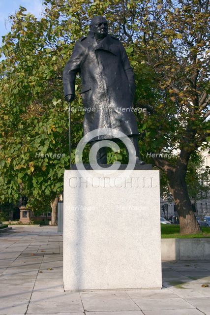 Sir Winston Churchill memorial statue, Parliament Square, London, 2005 