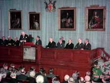 Sir Winston Churchill, Hudson's Bay Company, 27th April 1956. Creator: Arthur Charles Kirby Ware