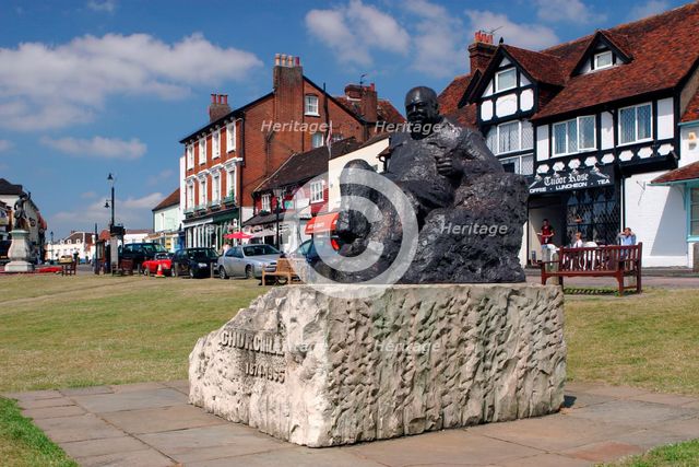 Sir Winston Churchill Statue, Westerham, Kent. Creator: Peter Thompson.