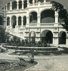 Sirdar's Palace (Site of General Gordon's Death) and Shoebill Stork, Khartoum c1930s. Creator: Unknown