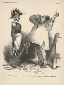 Sire! Lisbonne est prise..., 19th century. Creator: Honore Daumier