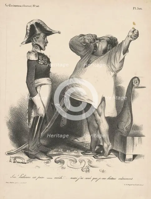Sire! Lisbonne est prise..., 19th century. Creator: Honore Daumier.