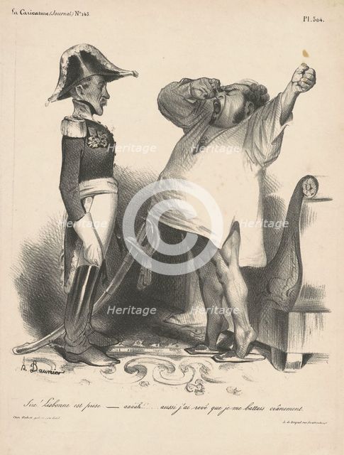 Sire! Lisbonne est prise..., 19th century. Creator: Honore Daumier.