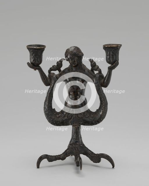 Siren Candleholder, c. 1510/1530. Creator: Severo Calzetta da Ravenna.