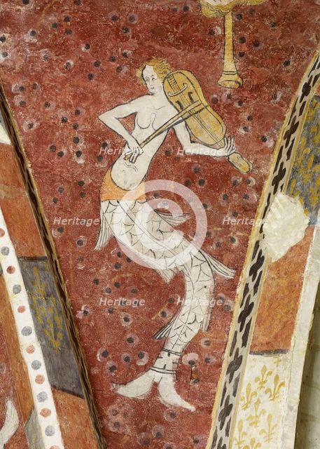 Siren playing music, First Half of 14th cen..