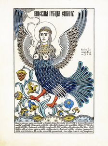 Sirin, Bird of Paradise, 1905. Creator: Ivan Bilibin