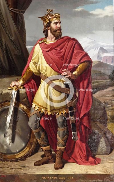 Sisenand, King of the Visigoths, 1856. Creator: Bernardino Montañés y Pérez.