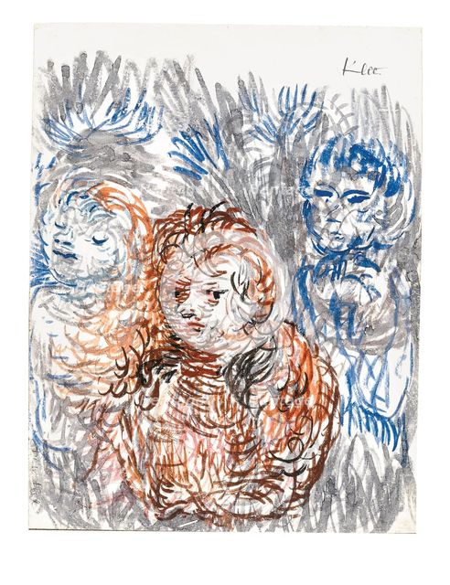 Sisters And Young Boy, 1933. Creator: Klee, Paul (1879-1940).