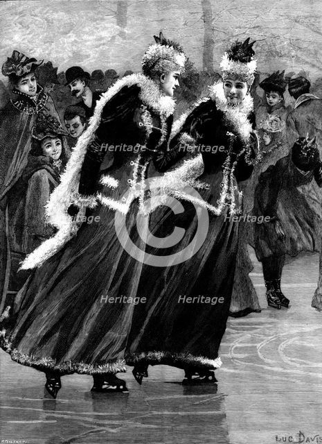 Sisters - drawn by Lucien Davis, 1895. Creator: R. Taylor.