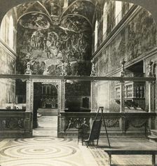 Sistine Chapel in the Vatican where the Pope is crowned, Rome, Italy c1909. Creator: Unknown