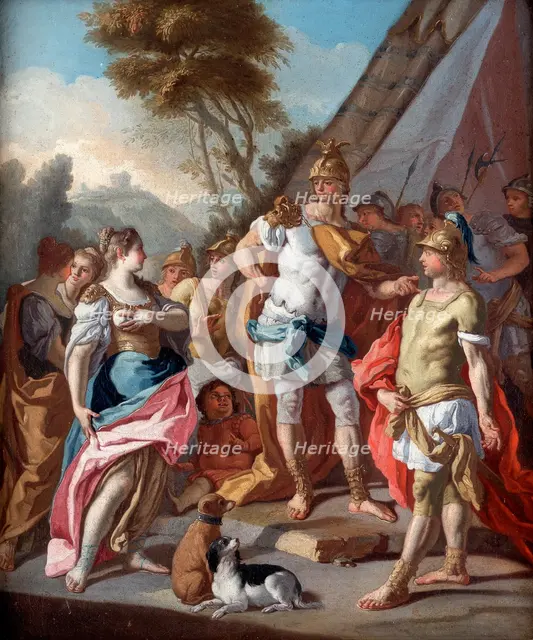 'Sisygambis...Mistakes Hephistion (Hephaestion) for Alexander the Great', 18th century. Artist: Mura, Francesco de