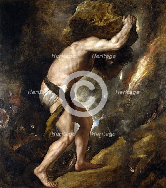 Sisyphus, between 1548 and 1549. Creator: Titian.