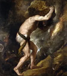 Sisyphus, between 1548 and 1549. Creator: Titian
