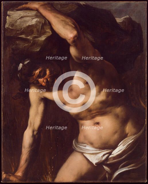 Sisyphus, c1660. Creator: Giovanni Battista Langetti.