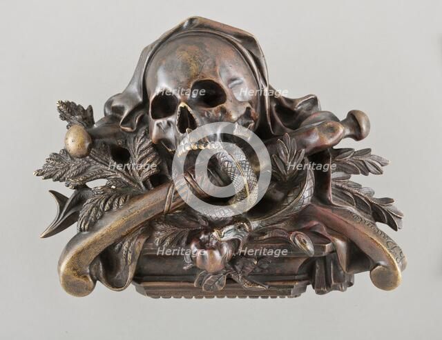 Skull and Crossbones with Serpent and Apple (image 1 of 2), c.1850?. Creator: Unknown.