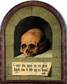 Skull in a Niche, 1550. Creator: Bartholomaeus Bruyn the Elder