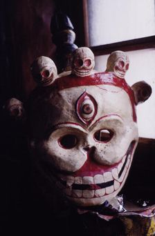 Skull mask, Ladakh, India, 1988. Creator: Amanda Waite