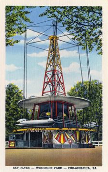 Sky Flyer ride, Woodside Park, Philadelphia, Pennsylvania, USA, 1947