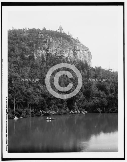 Sky top and Washington's Profile, Lake Mohonk, N.Y., (1902?). Creator: Unknown.