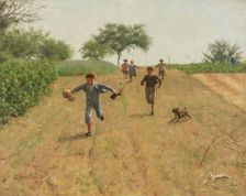 Skylarking, 1881. Creator: Erik Werenskiold