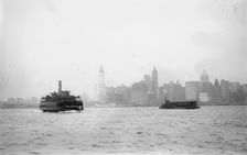 Skyline - N.Y.C.: Woolworth Bldg., Singer Bldg., Bankers Trust Bldg., (1912?). Creator: Bain News Service
