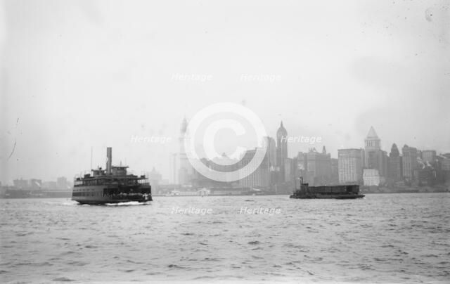 Skyline - N.Y.C.: Woolworth Bldg., Singer Bldg., Bankers Trust Bldg., (1912?). Creator: Bain News Service.
