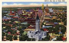 Skyline of Tulsa, Oklahoma, USA, 1948