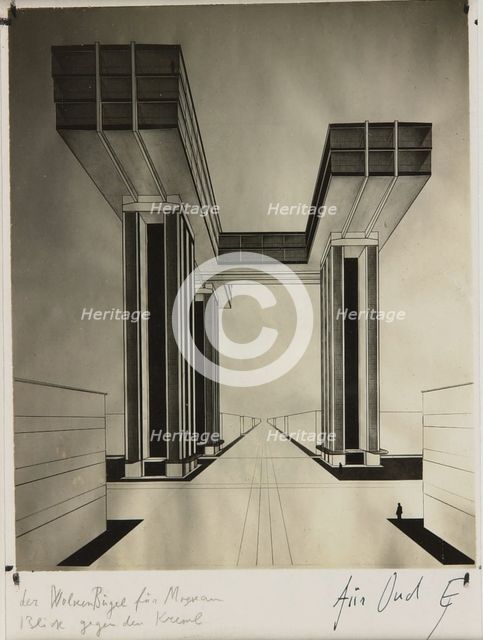 Skyscraper (Cloud Iron) on Strastnoy Boulevard in Moscow, 1925.