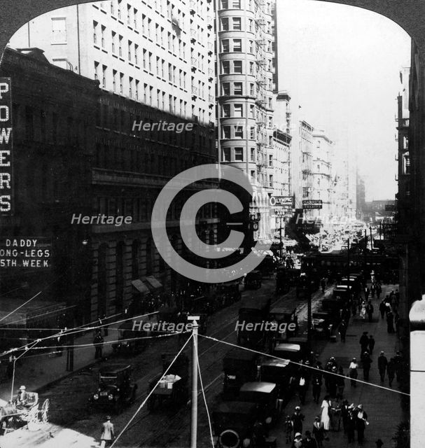 Skyscrapers, Randolph Street, Chicago, Illinois, USA, early 20th century.Artist: Underwood & Underwood