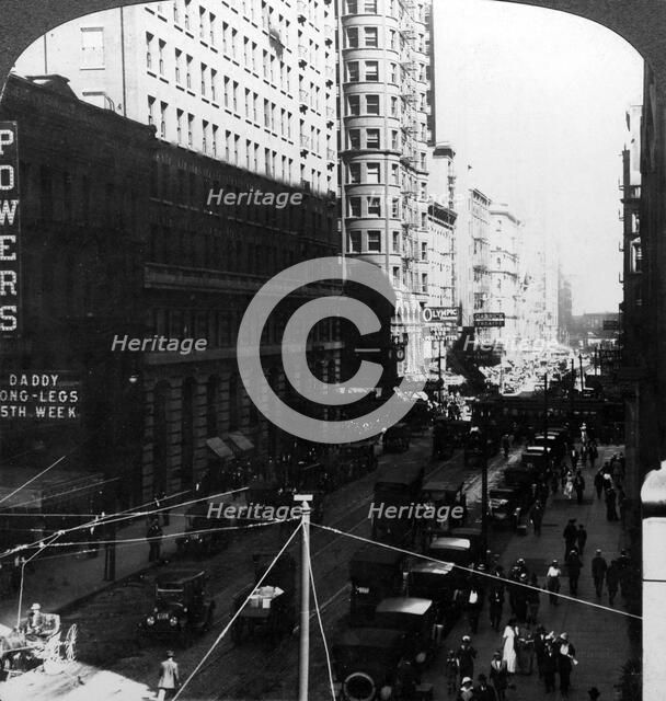 Skyscrapers, Randolph Street, Chicago, Illinois, USA, early 20th century.Artist: Underwood & Underwood