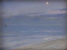 Skagen Beach in Moonlight, 1899. Creator: Peder Severin Kroyer