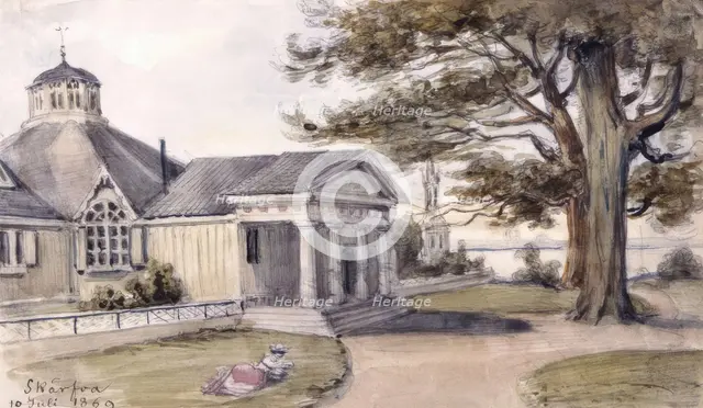 Skärva mansion, Blekinge, 10 July 1869. Creator: Fritz von Dardel.