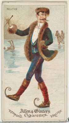 Skater, from World's Dudes series (N31) for Allen & Ginter Cigarettes, 1888. Creator: Allen & Ginter