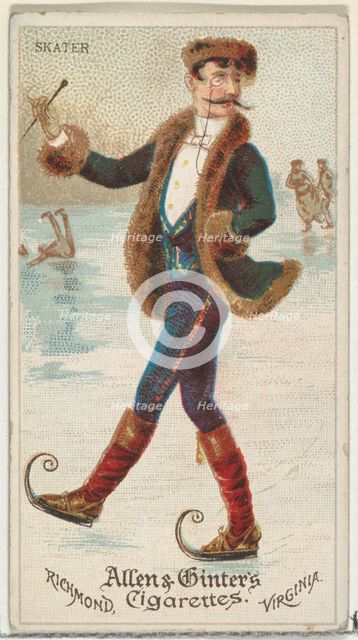 Skater, from World's Dudes series (N31) for Allen & Ginter Cigarettes, 1888. Creator: Allen & Ginter.
