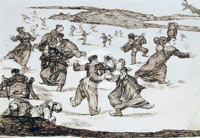 'Skaters', between 1812 and 1823.  Artist: Francisco Goya