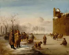 Skaters, c1863-1864. Creator: Ida Silfverberg
