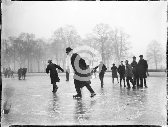 Skaters, Kensington Gardens, Hyde Park, City of Westminster, Greater London Authority, 1903. Creator: Katherine Jean Macfee.
