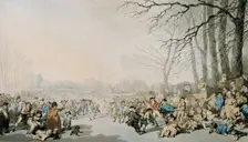 Skaters on the Serpentine 1784. Creator: Thomas Rowlandson