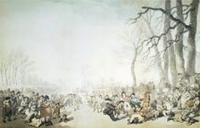 Skaters on the Serpentine City of Westminster, London, 1786. Creator: Thomas Rowlandson