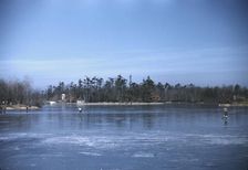 Skating, vicinity of Brockton, Mass., 1940. Creator: Jack Delano