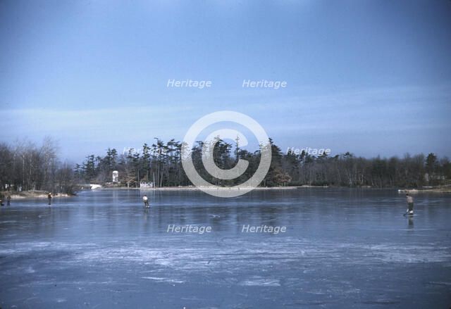 Skating, vicinity of Brockton, Mass., 1940. Creator: Jack Delano.